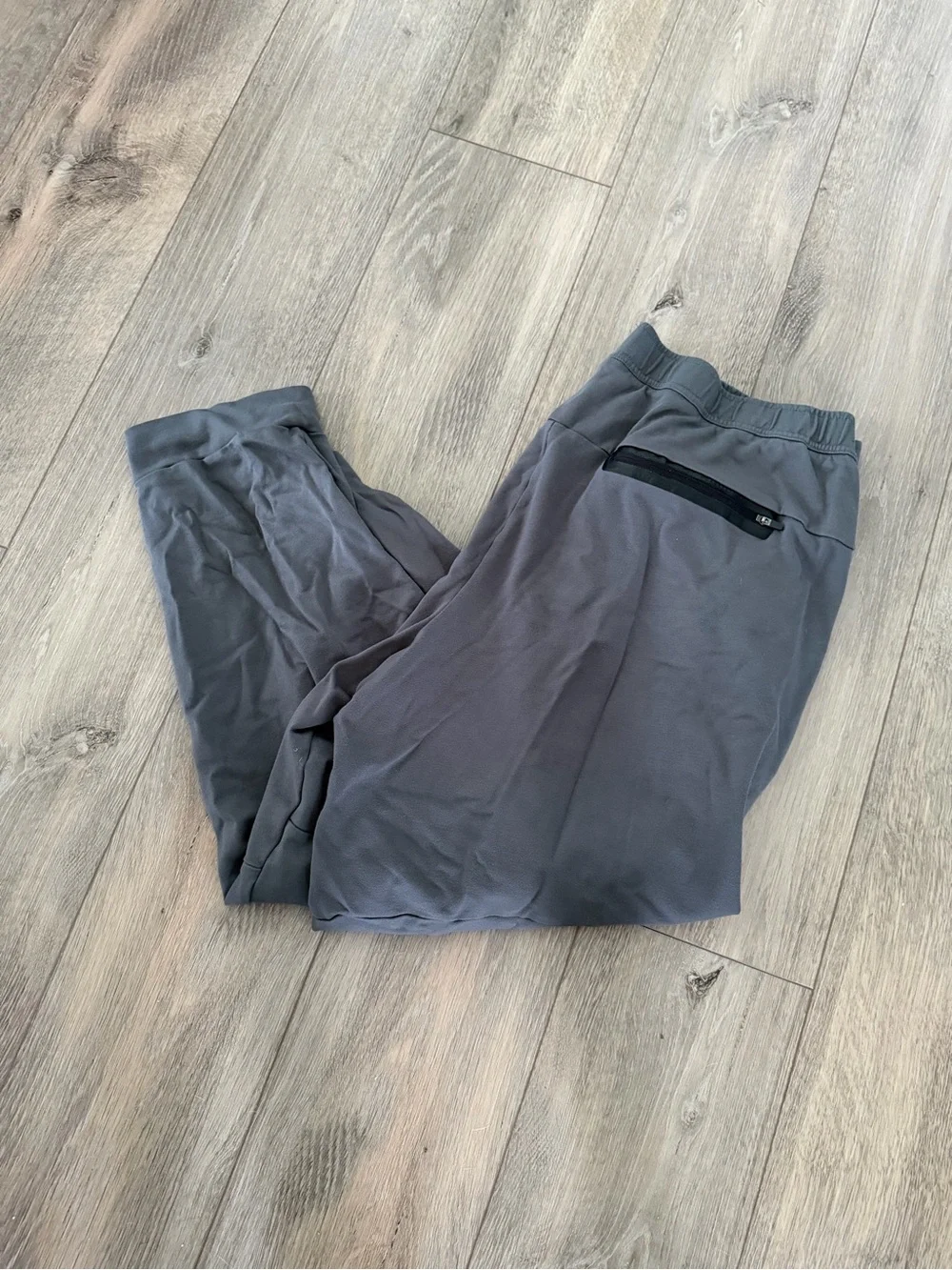 Men's Dark Gray Performance Joggers with Zip Pocket